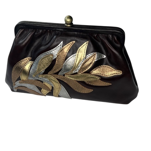 Patricia Nash Ealing Frame Leather Bag in Chocolate Color - Picture 1 of 16